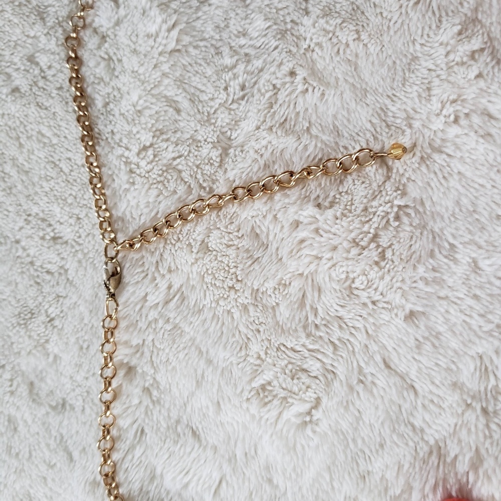 Bright gold beaded long necklace - Picture 4 of 6